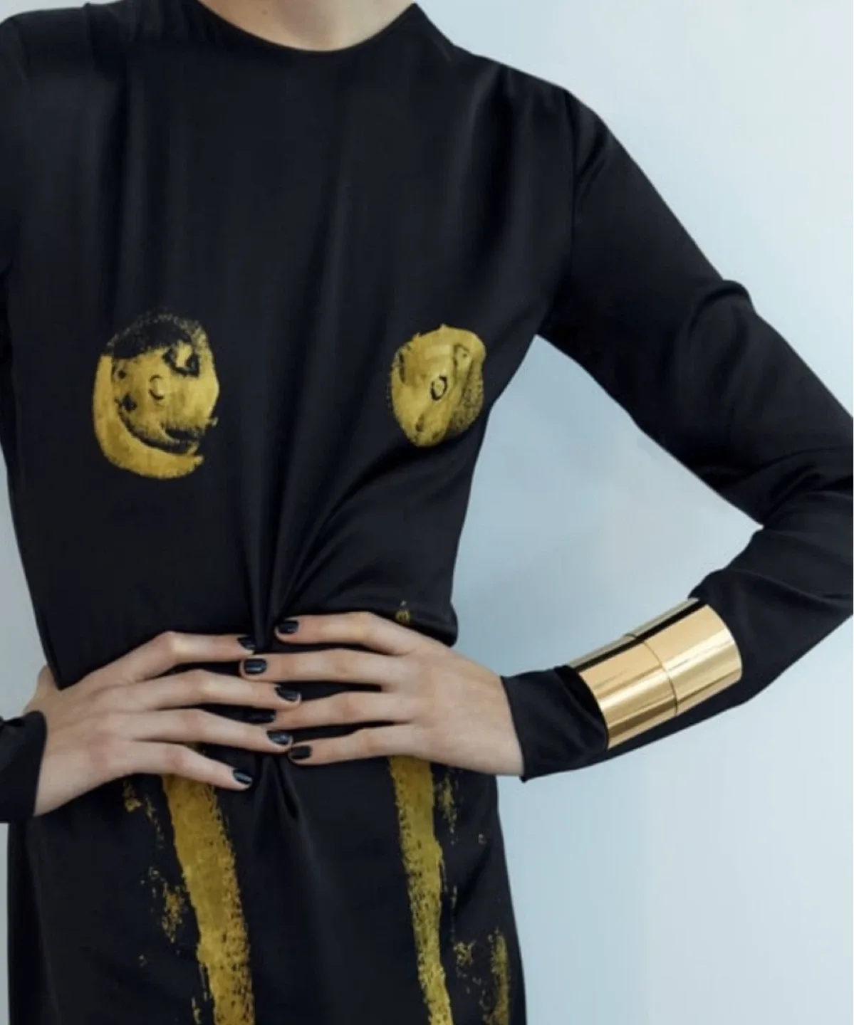 Zara Gold Cuff Bracelet (2) thumbnail