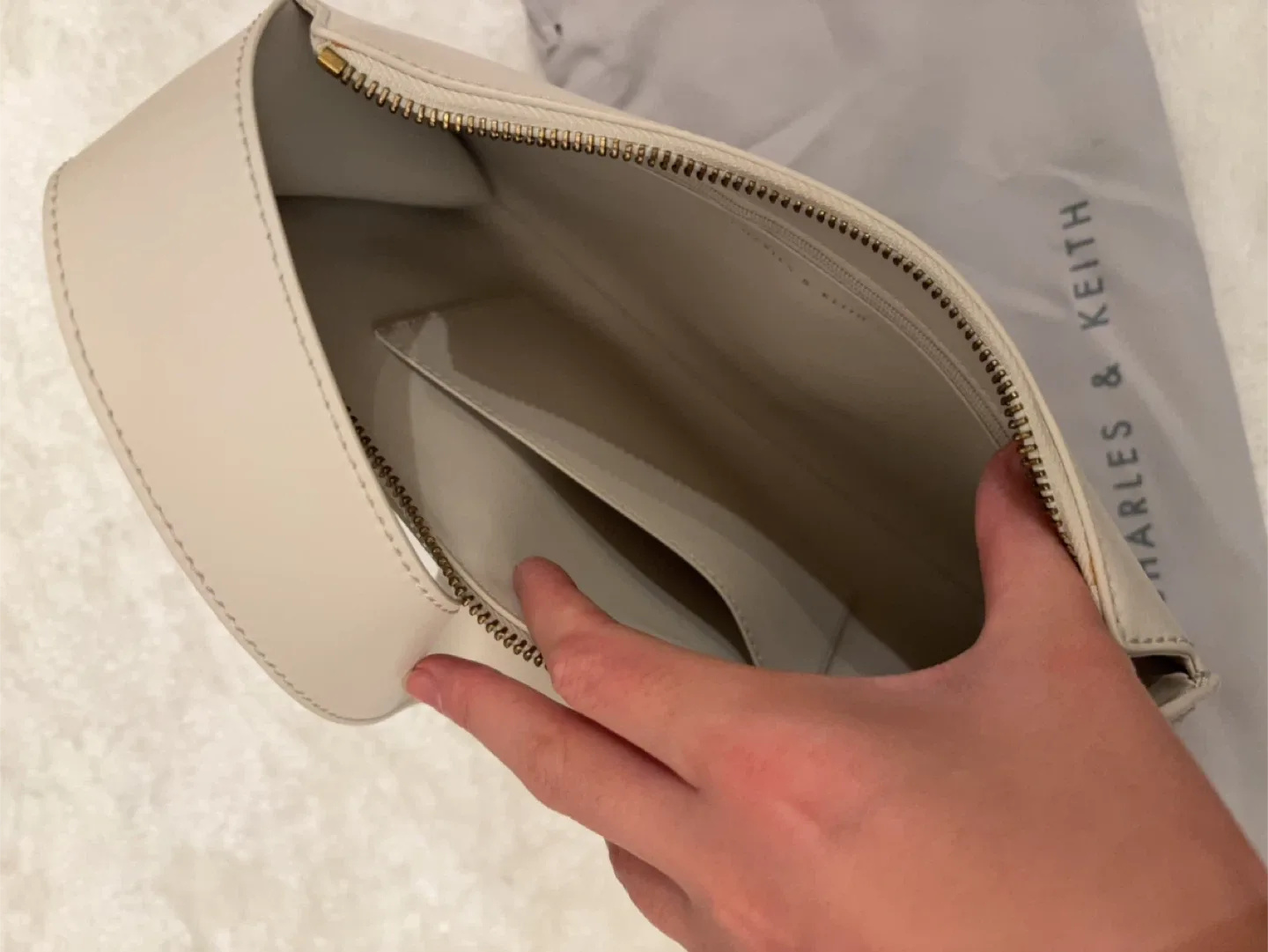 Charles & Keith Shoulder Bag - Cream image indicator(2)