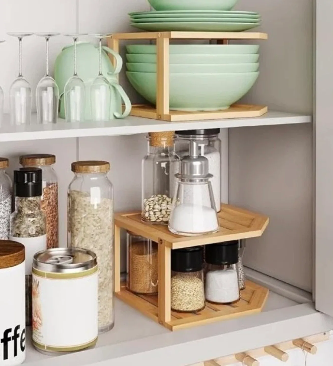 VERTORGAN Bamboo Corner Shelf (2 Pack) image indicator(2)