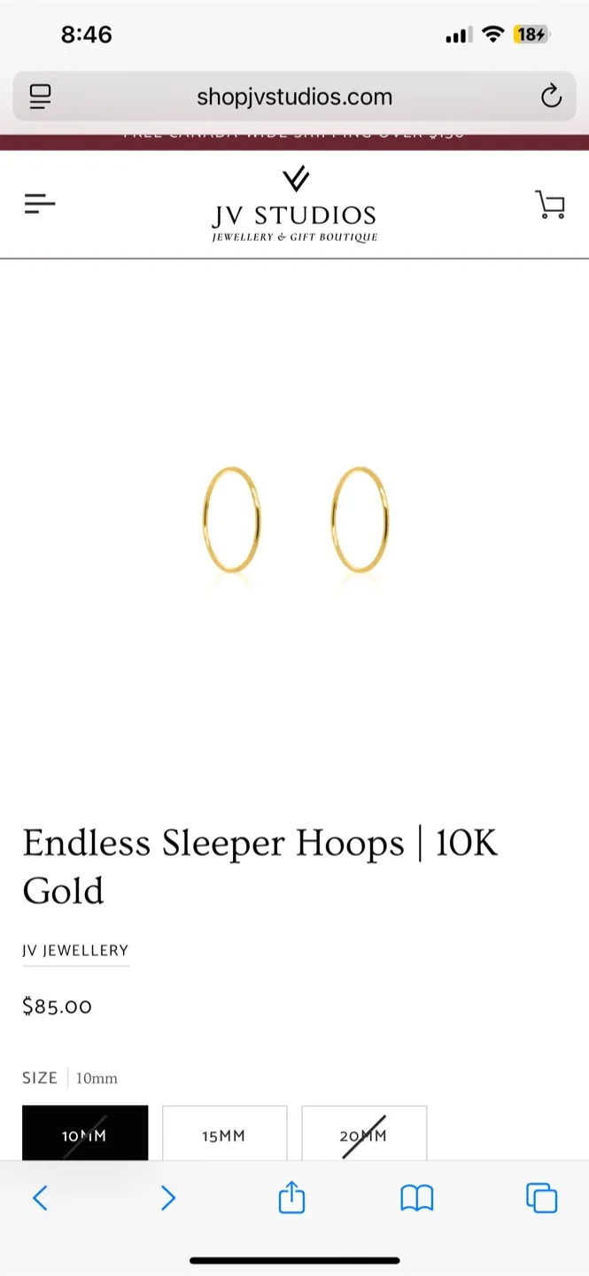 JV Studios Endless Sleeper Hoops - 10mm image indicator(4)