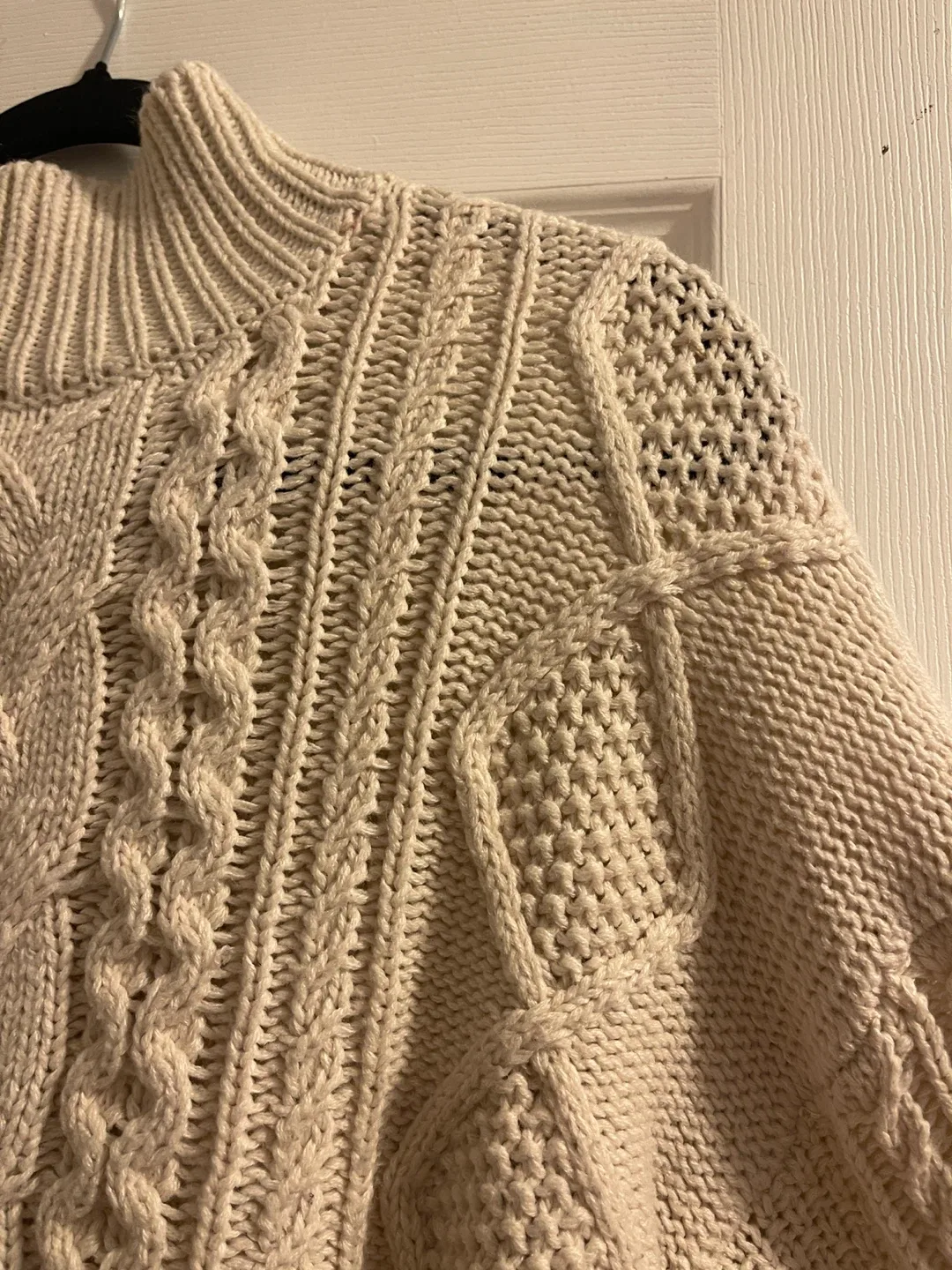 Twik Mock-neck Cable-Knit Sweater - Size L image indicator(2)