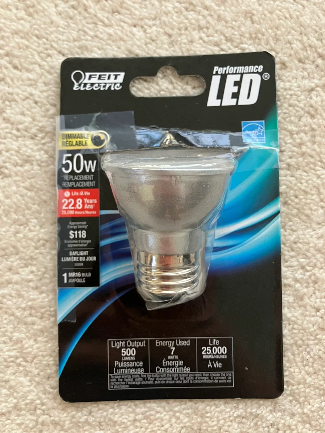 MR16 dimmable LED lightbulb