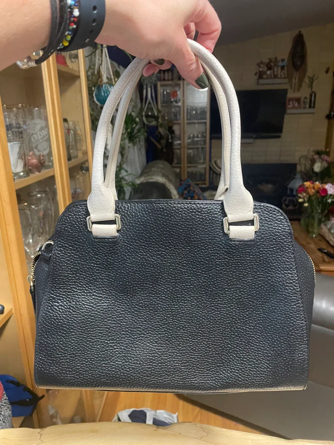 Kate Spade Black Leather Satchel image indicator(3)