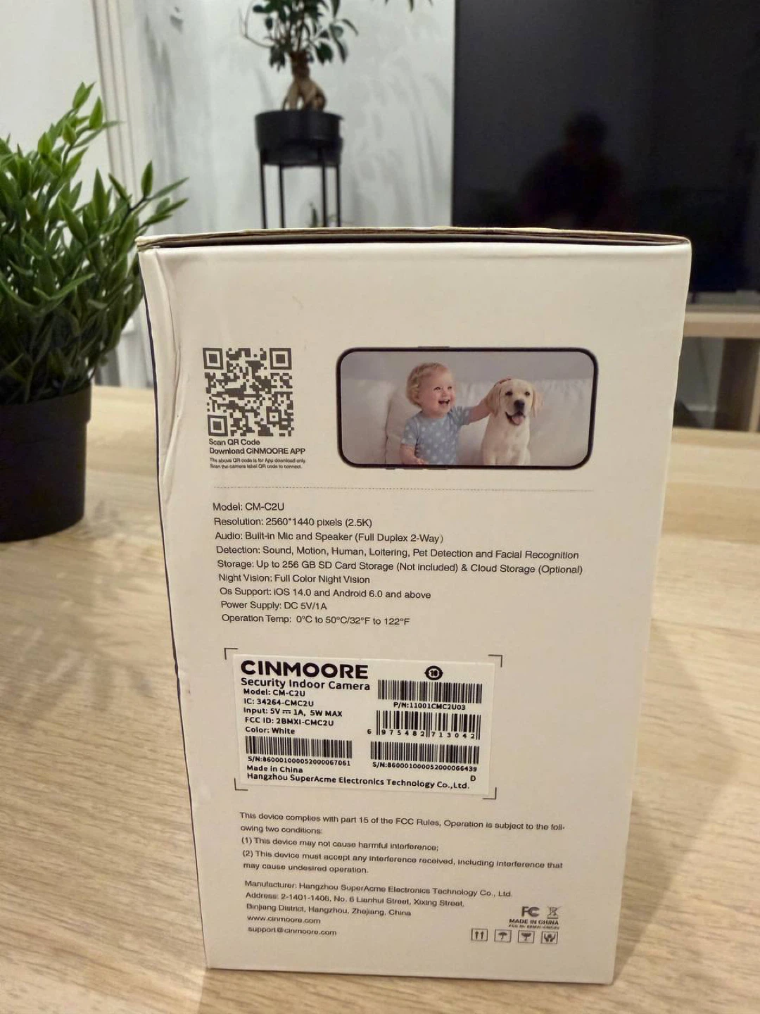 New Cinmoore C2U Indoor Pan Tilt Wi-Fi Camera (2-Pack) - photo 3