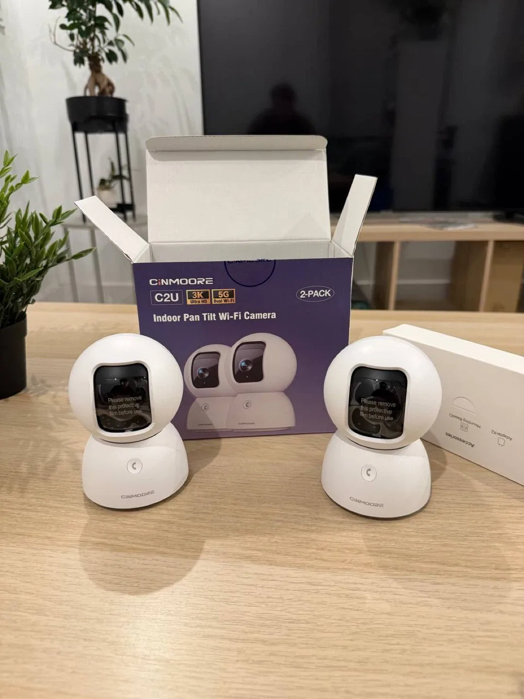 New Cinmoore C2U Indoor Pan Tilt Wi-Fi Camera (2-Pack) image indicator(6)