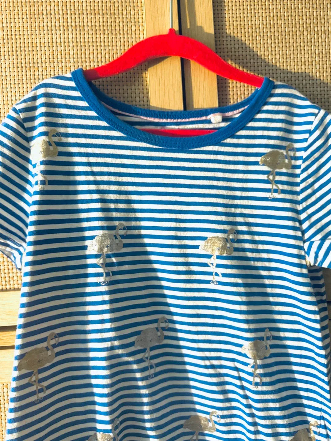 Boden Striped Flamingo T-Shirt - Size 140cm image indicator(3)