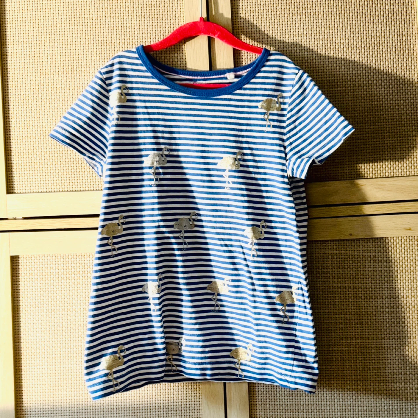 Boden Striped Flamingo T-Shirt - Size 140cm - photo 2