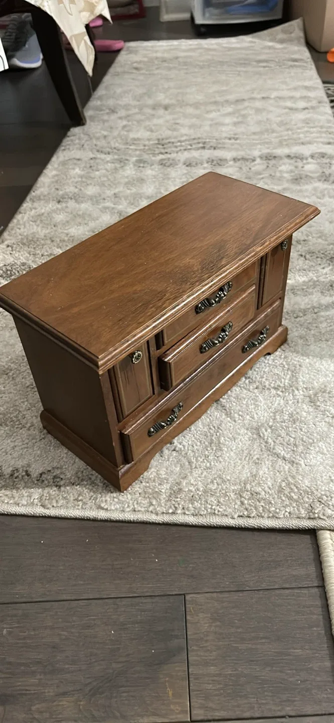 Wooden Jewellery Box with Drawers thumbnail