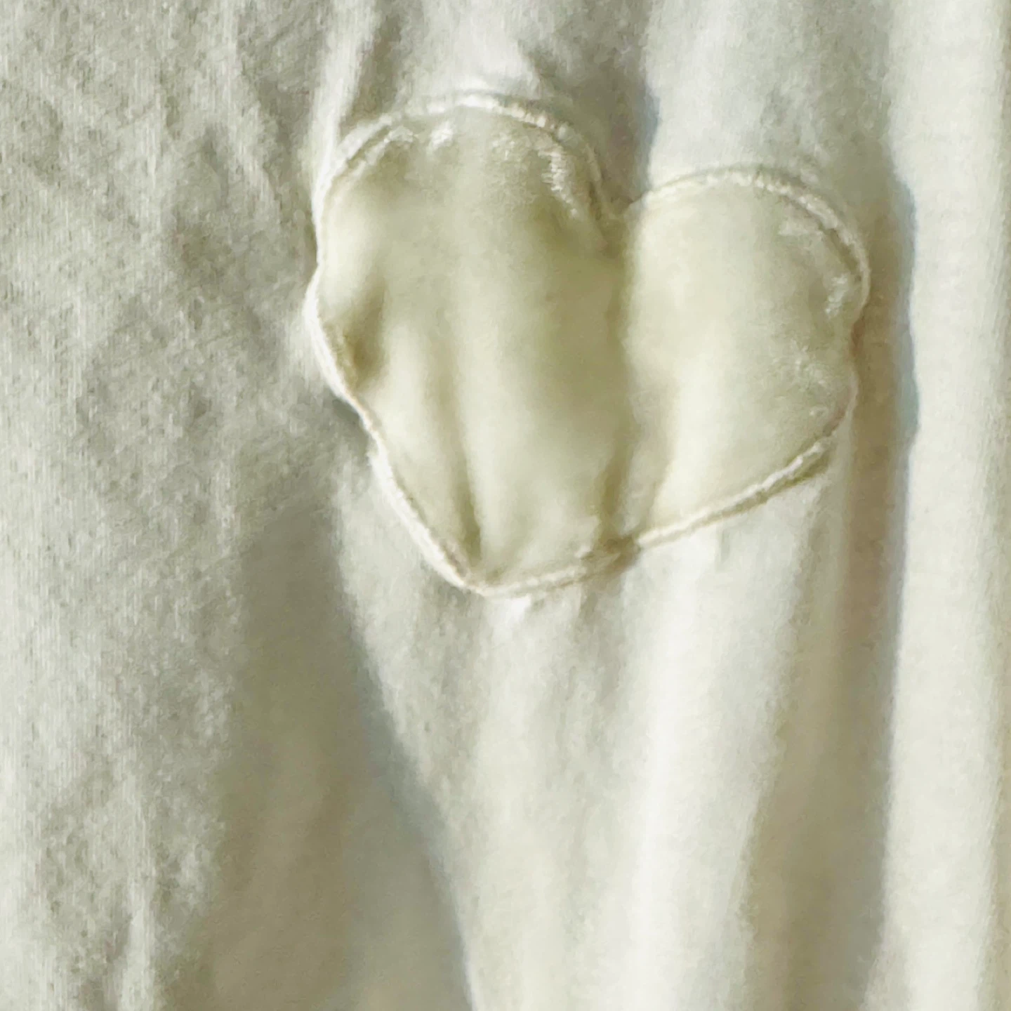 crewcuts ivory shirt with velvet heart patch- Size 10 - photo 2