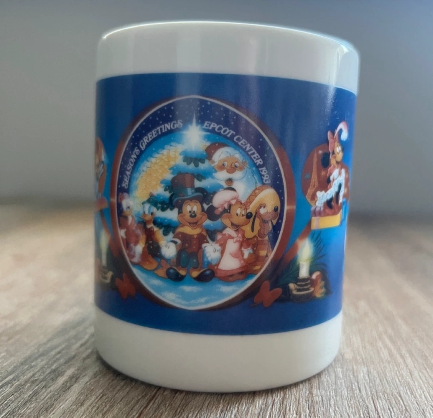 Vintage Disney Parks Epcot Mickey 1993 Mug Holidays Christmas