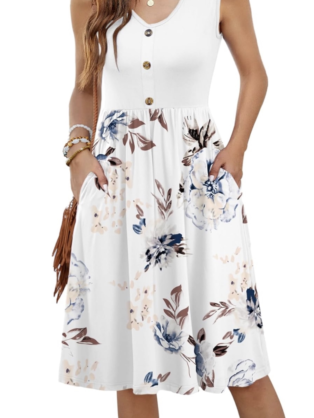 MOLERANI White Floral Dress - Size 2XL - photo 5