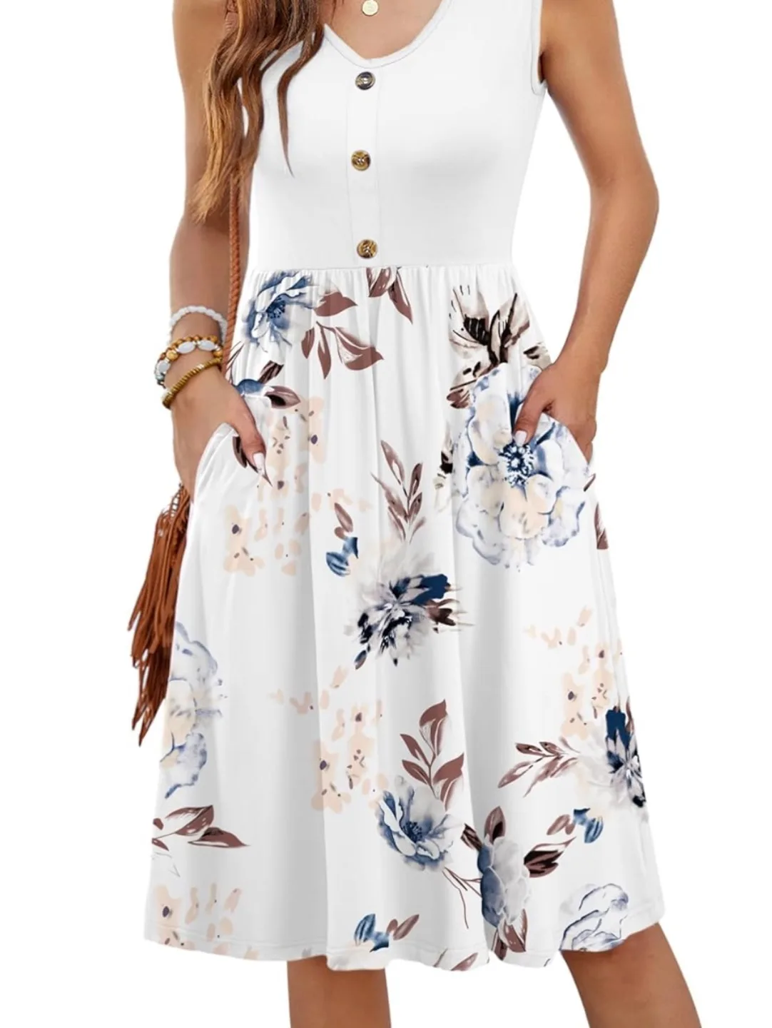 MOLERANI White Floral Dress - Size 2XL image indicator(6)