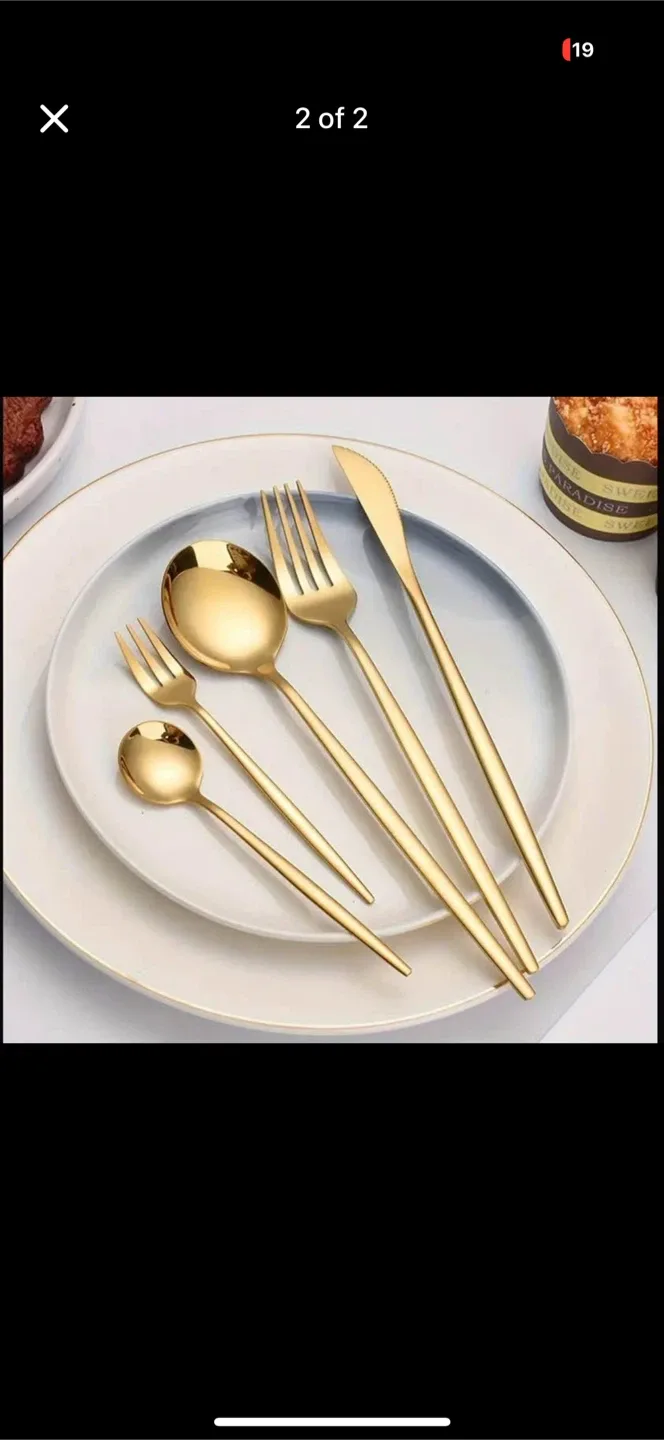 30-Piece Golden Cutlery Set - New image indicator(2)