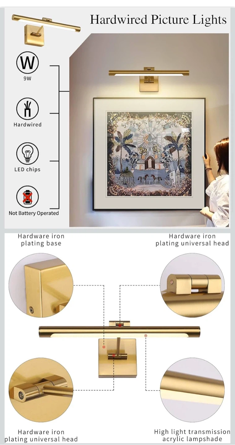 Hardwired Picture Light - Gold Finish - photo 2