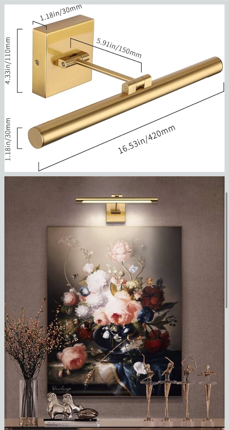 Hardwired Picture Light - Gold Finish - photo 3