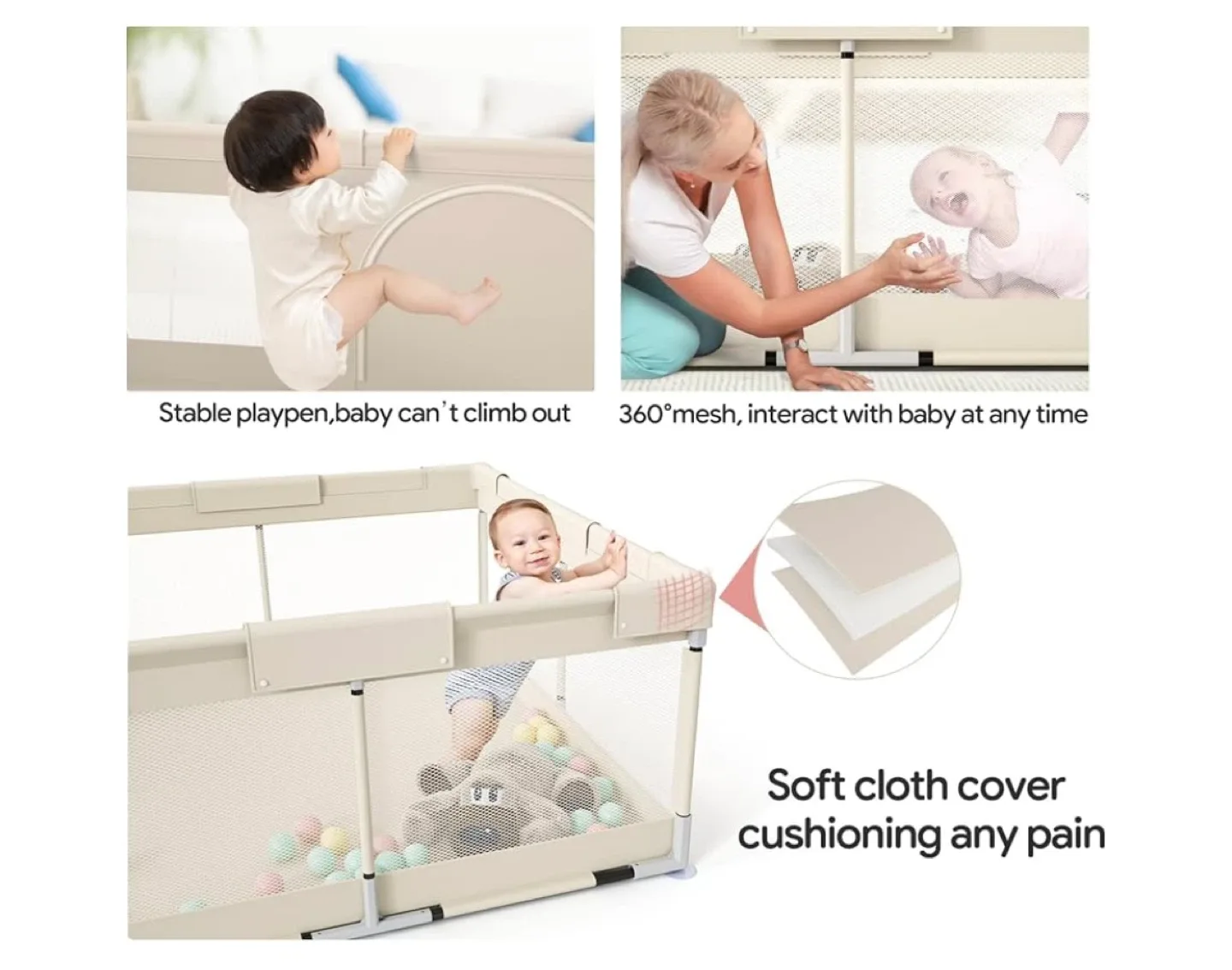 Baby Playpen 71x47 inch image indicator(4)