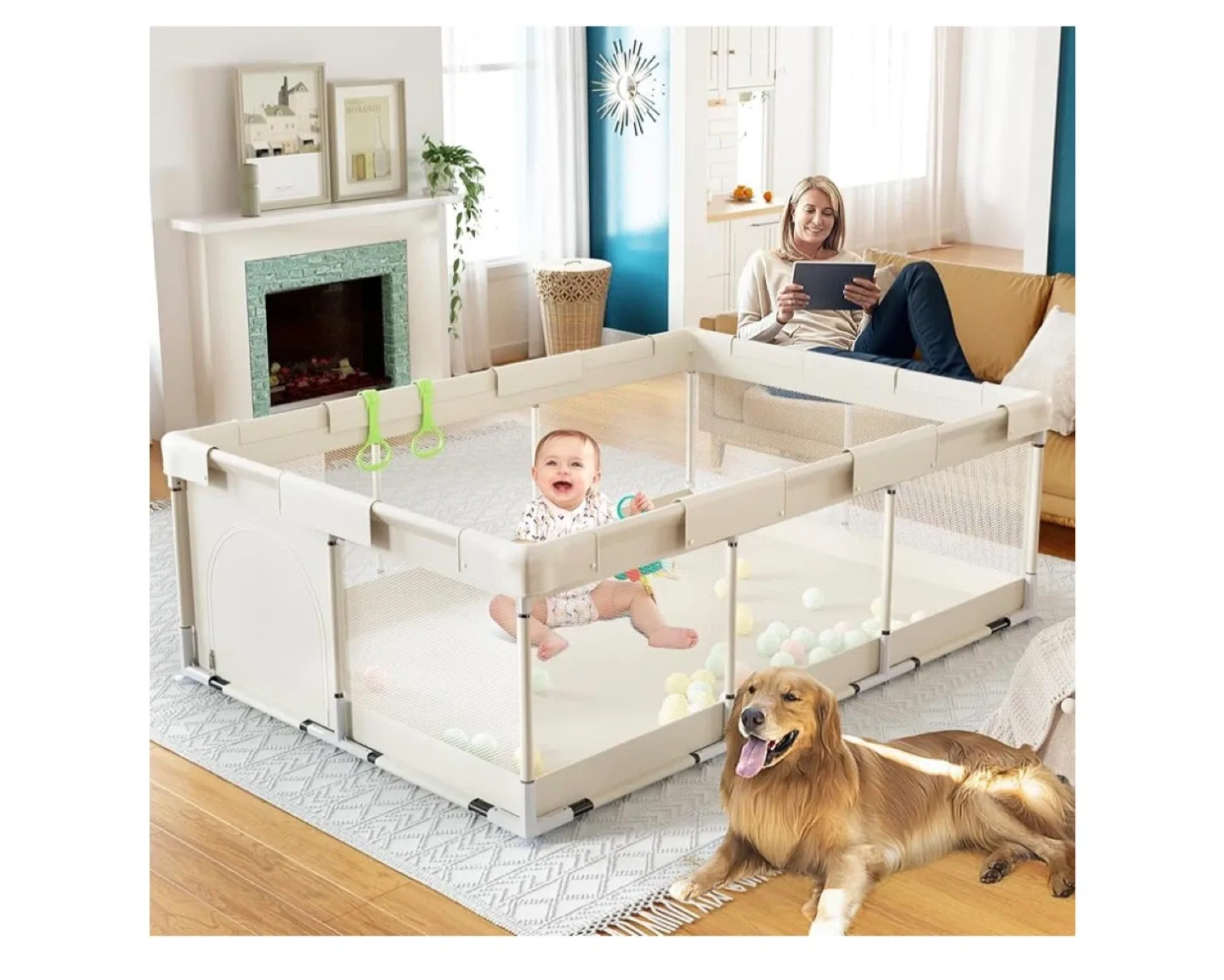 Baby Playpen 71x47 inch image indicator(6)