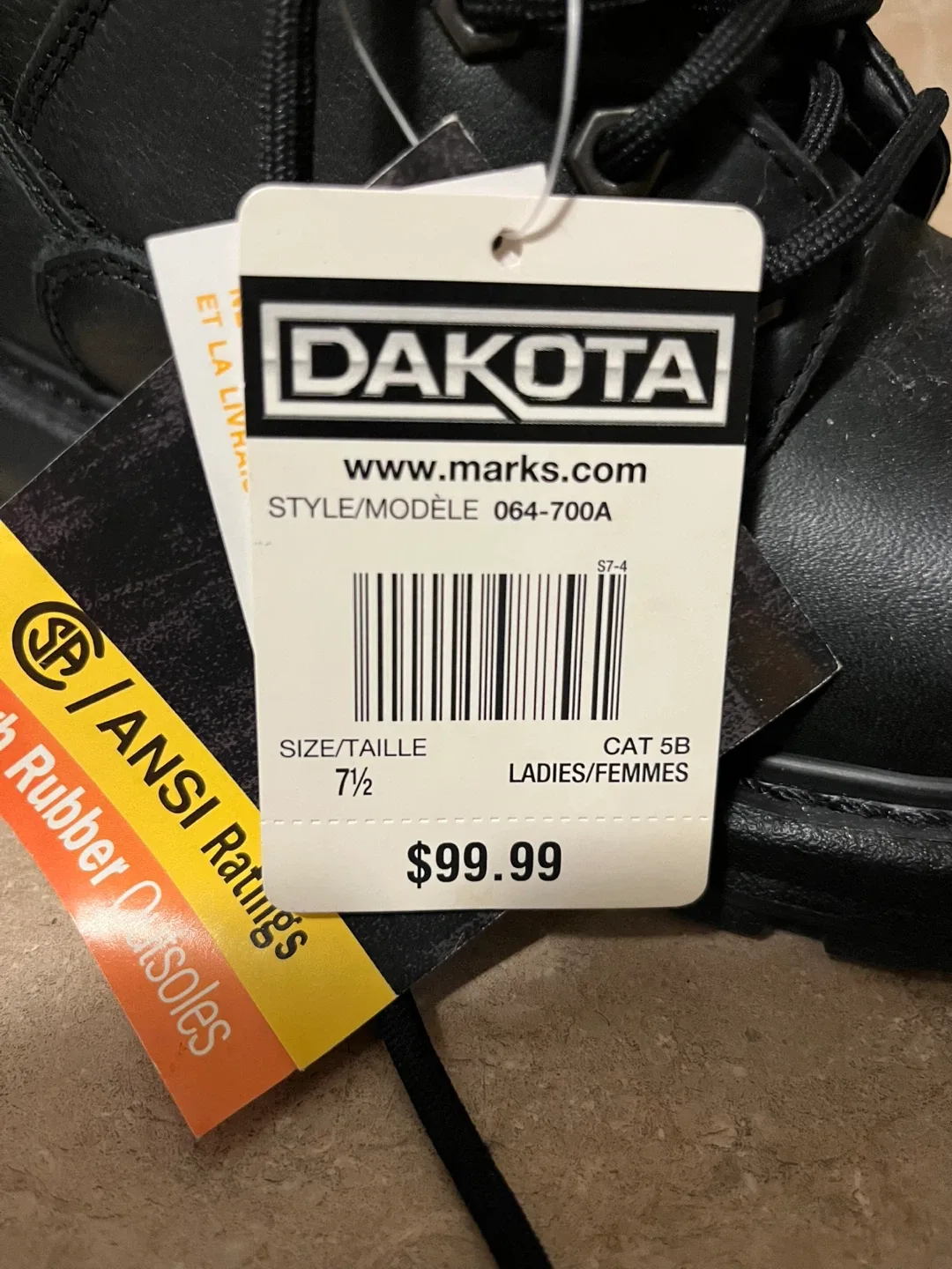 Dakota 064-700A Black Work Boots - Size 7.5 image indicator(5)