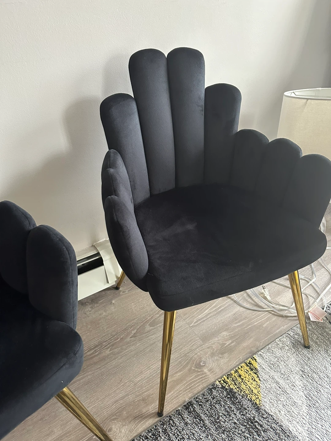 Black Velvet Accent Chairs - photo 2