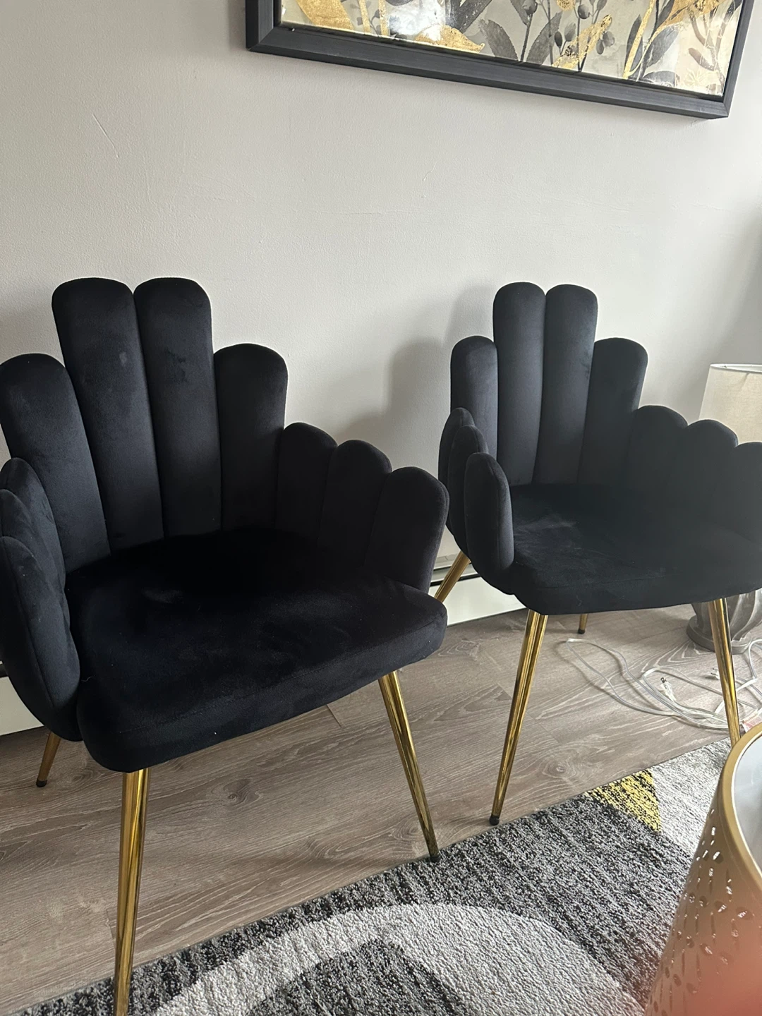 Black Velvet Accent Chairs - photo 5