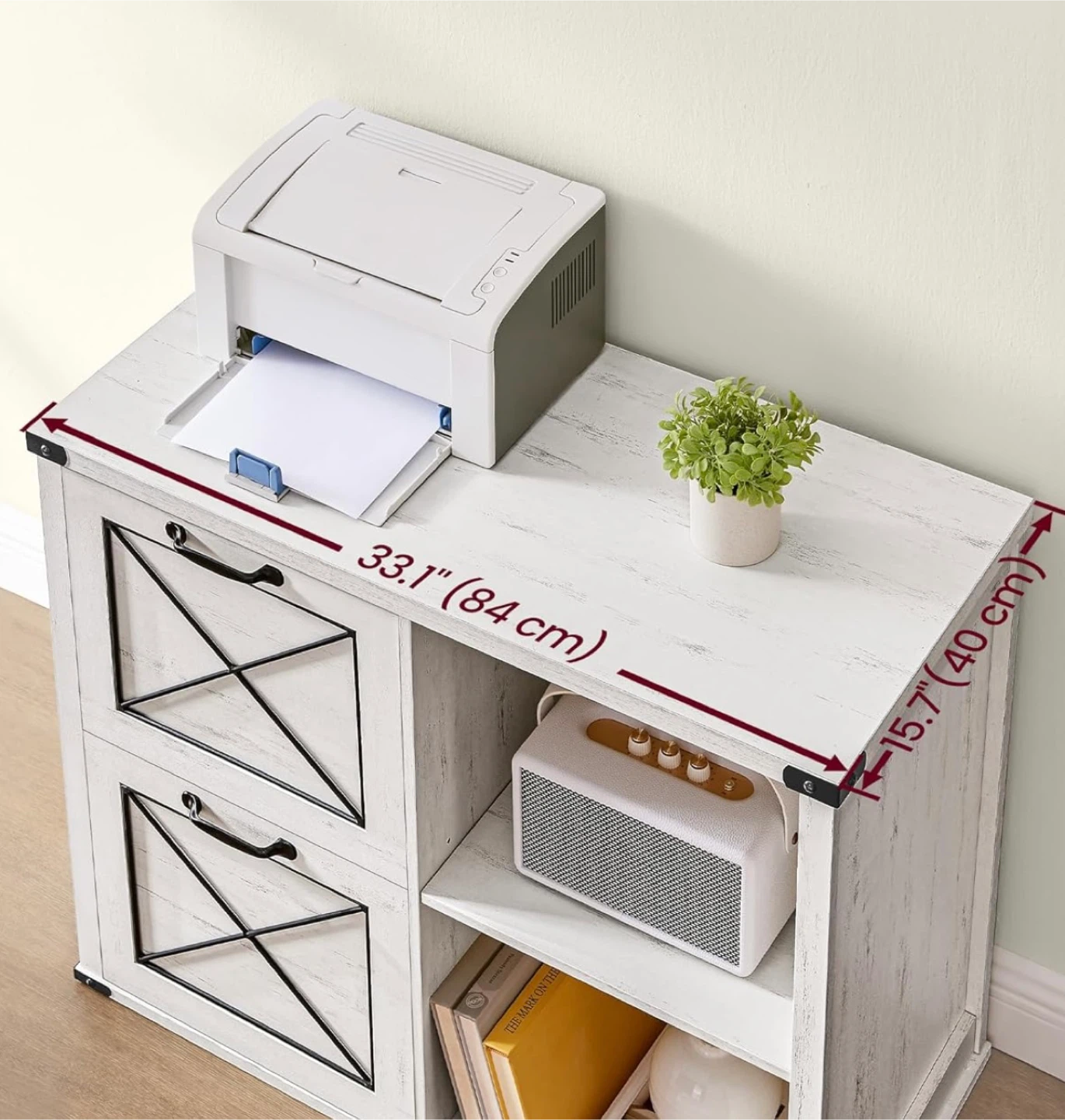 Lateral File Cabinet, Filing Cabinet with 2 Drawers - photo 4