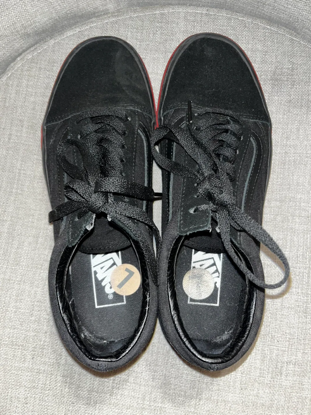 Vans Old Skool Flame Wall Black Sneakers - Size 7 image indicator(3)