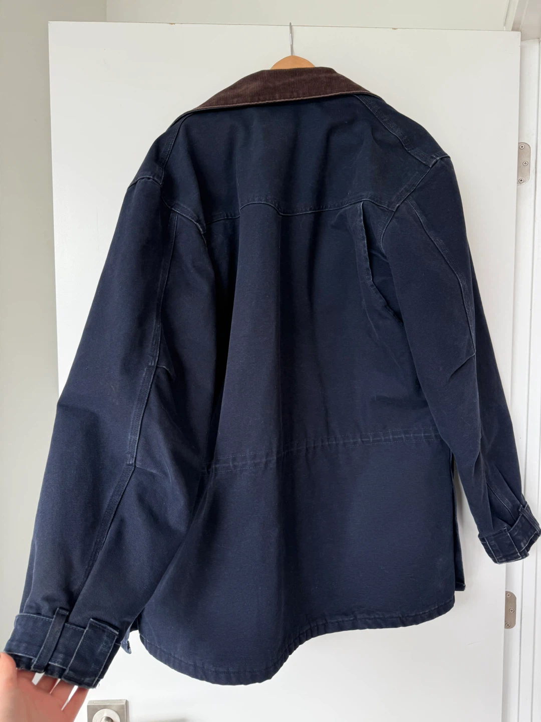 Men’s Large Carhartt Chore Coat, Navy Blue - photo 2