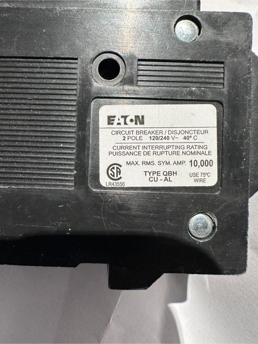 Eaton 2-Pole 50A Circuit Breaker