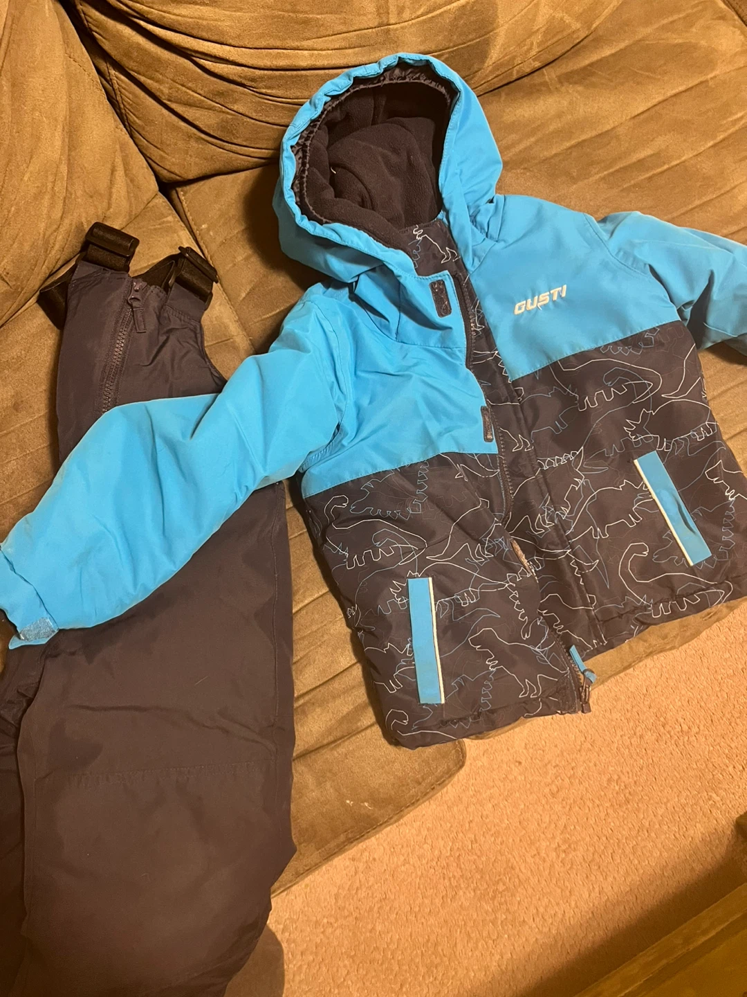 Gusti Kids' Snowsuit - Blue & Grey