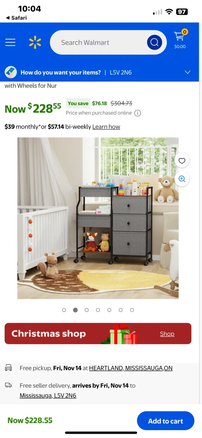 Modanais Baby Diaper Cart - Like New image indicator(2)