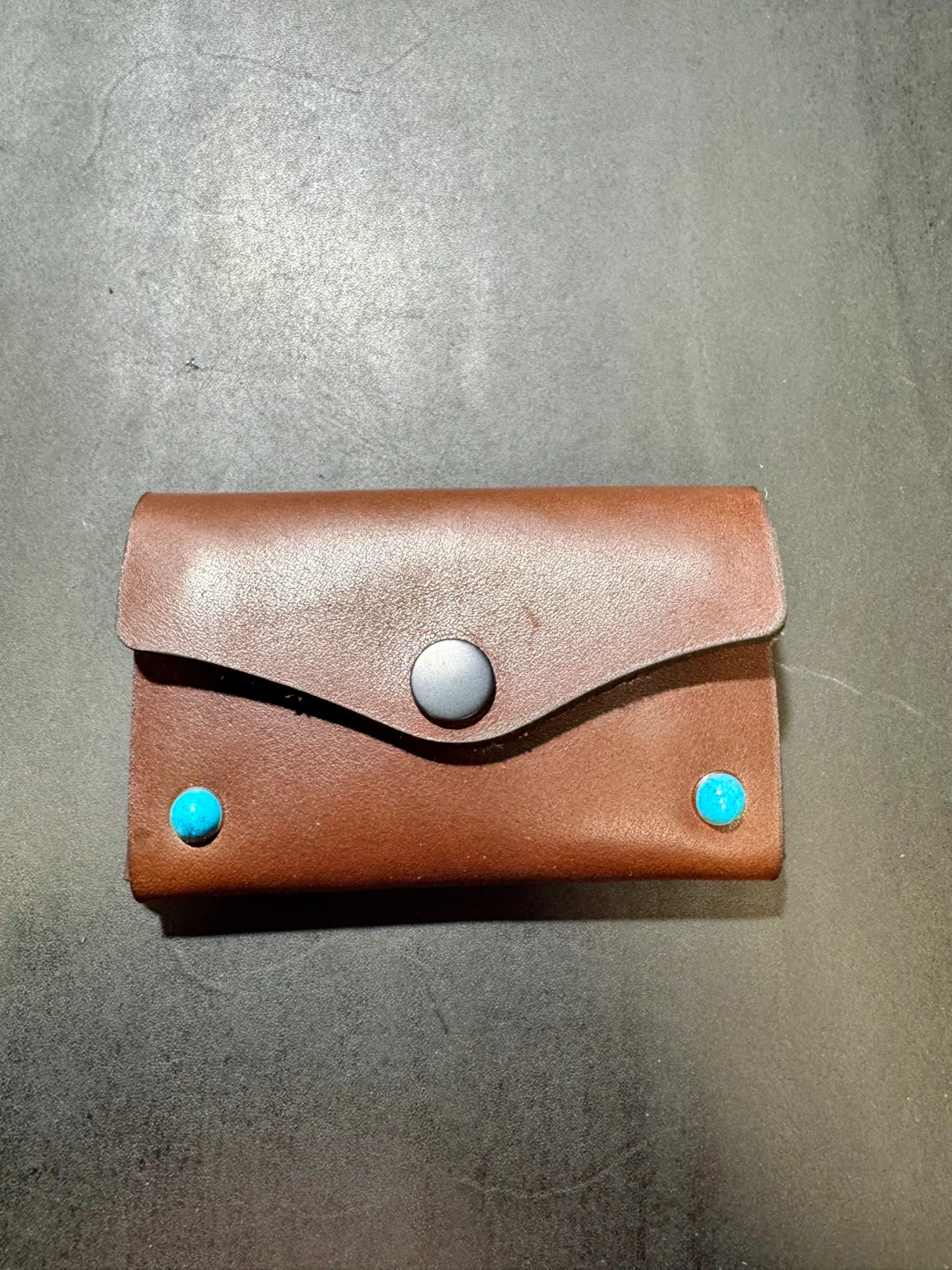 Handmade Brown Leather Card Holder