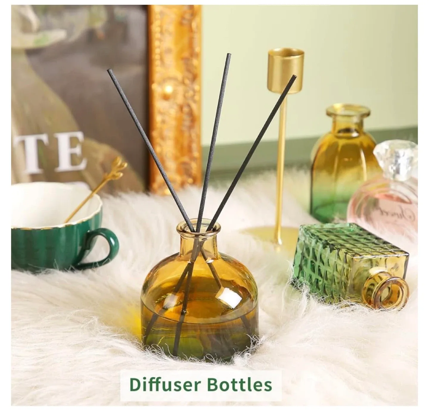 Charm Glass Bud Vases (Pack of 30,Brown Green) image indicator(6)