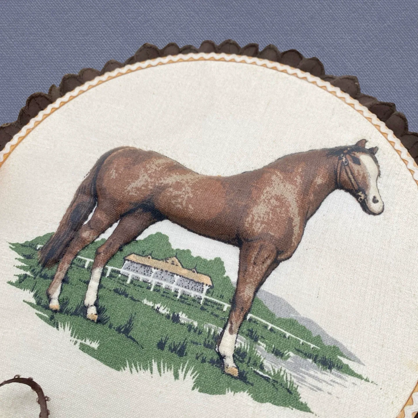 Vintage Horse Embroidery Wall Hanging image indicator(3)