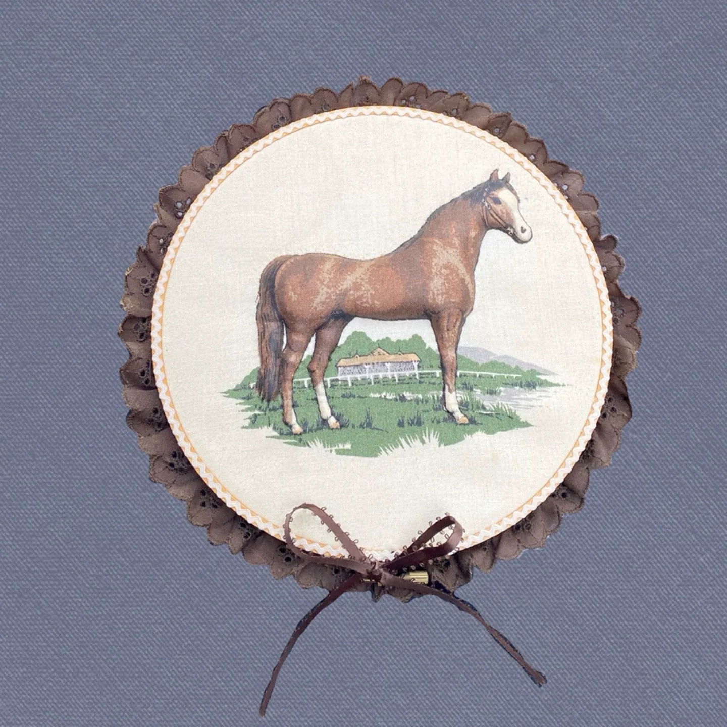 Vintage Horse Embroidery Wall Hanging image indicator(2)