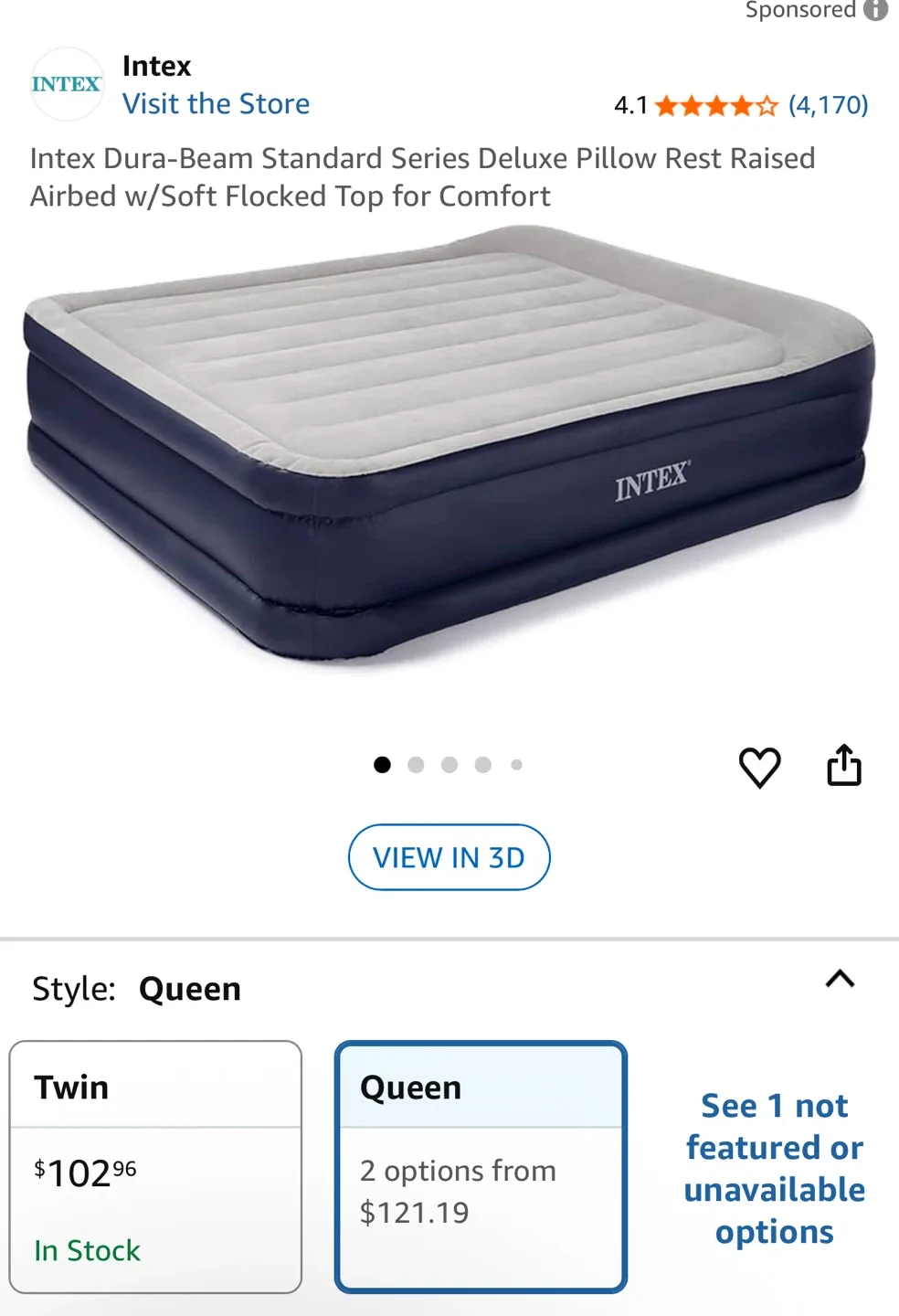 Intex Dura-Beam Queen Airbed - Like New! image indicator(4)
