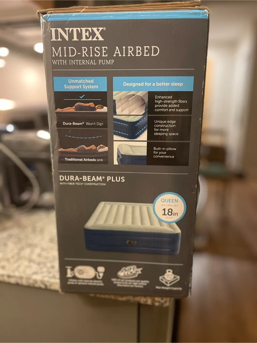 Intex Dura-Beam Queen Airbed - Like New! image indicator(2)