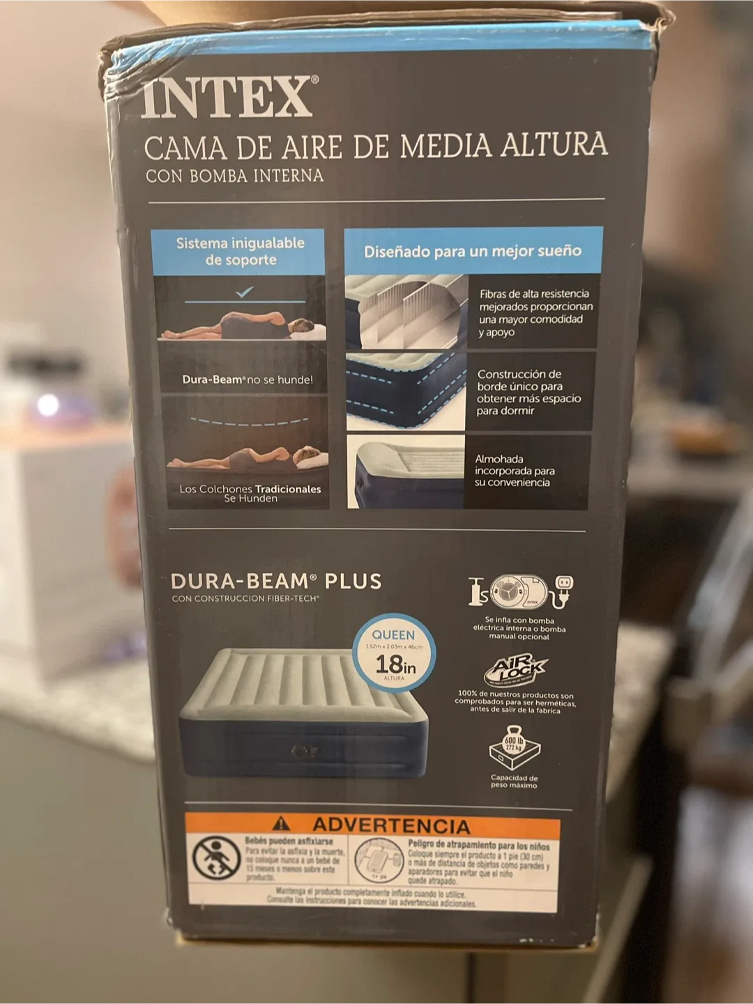 Intex Dura-Beam Queen Airbed - Like New! image indicator(3)