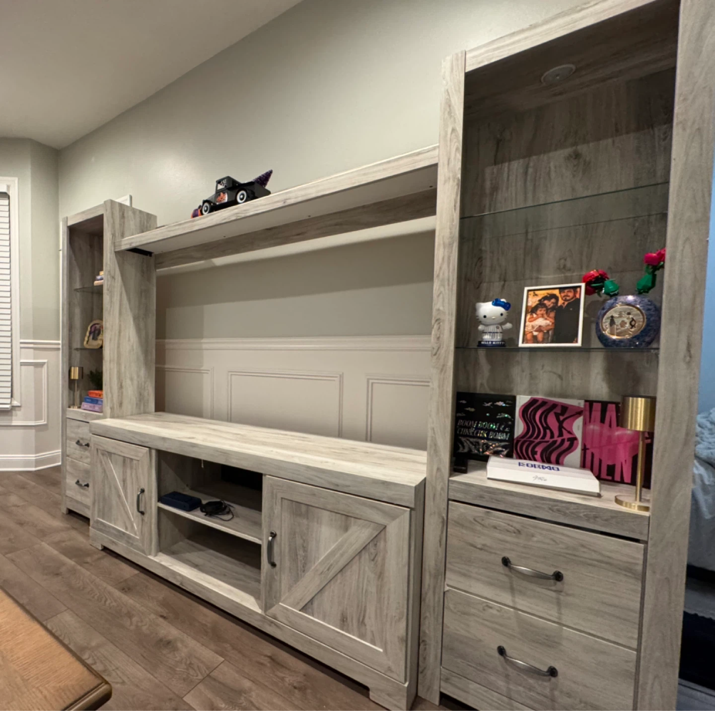 Entertainment Center/ Bookcase - Light Wood