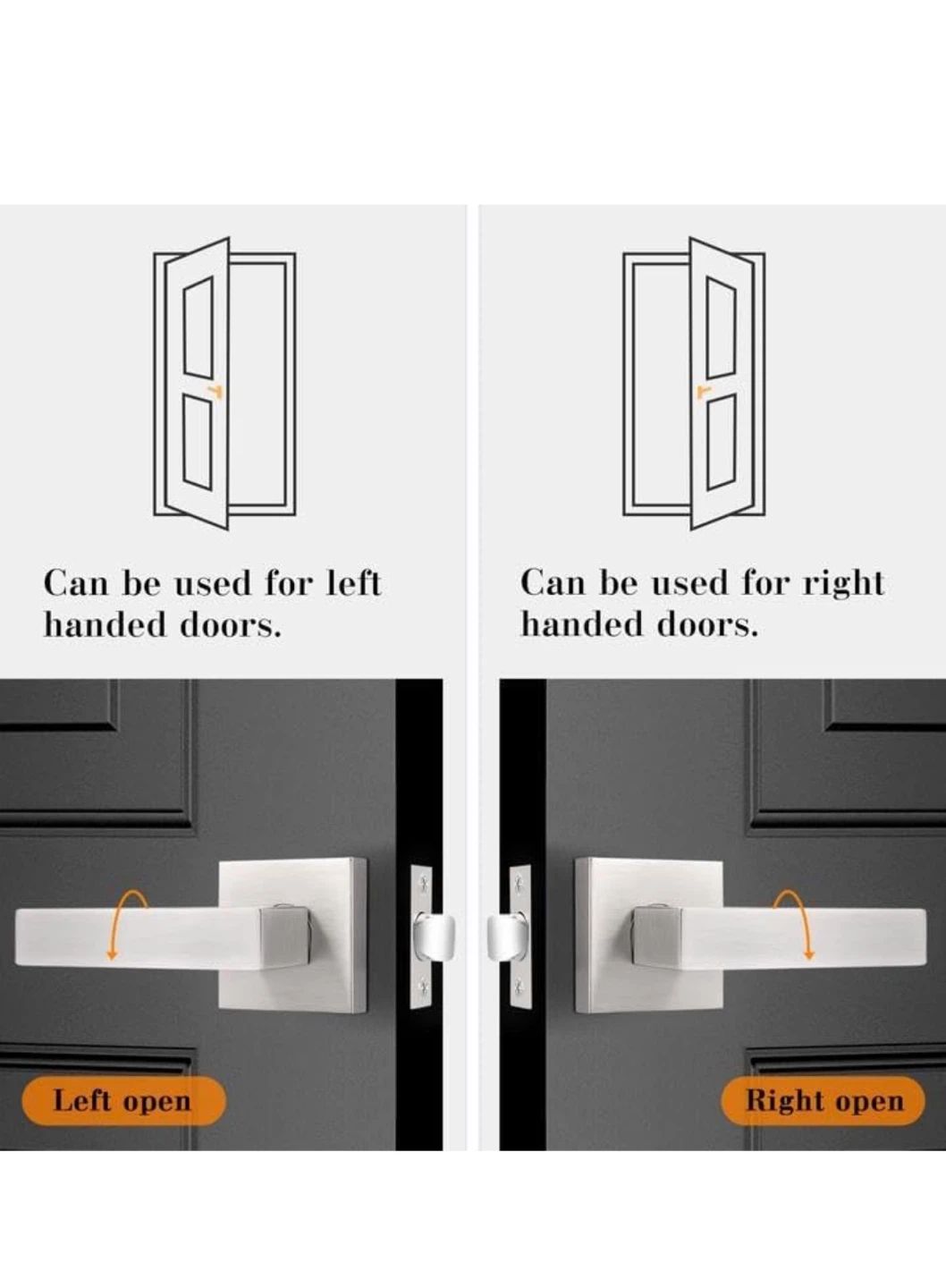 Probrico Square Passage Door Lock - Satin Nickel - photo 4