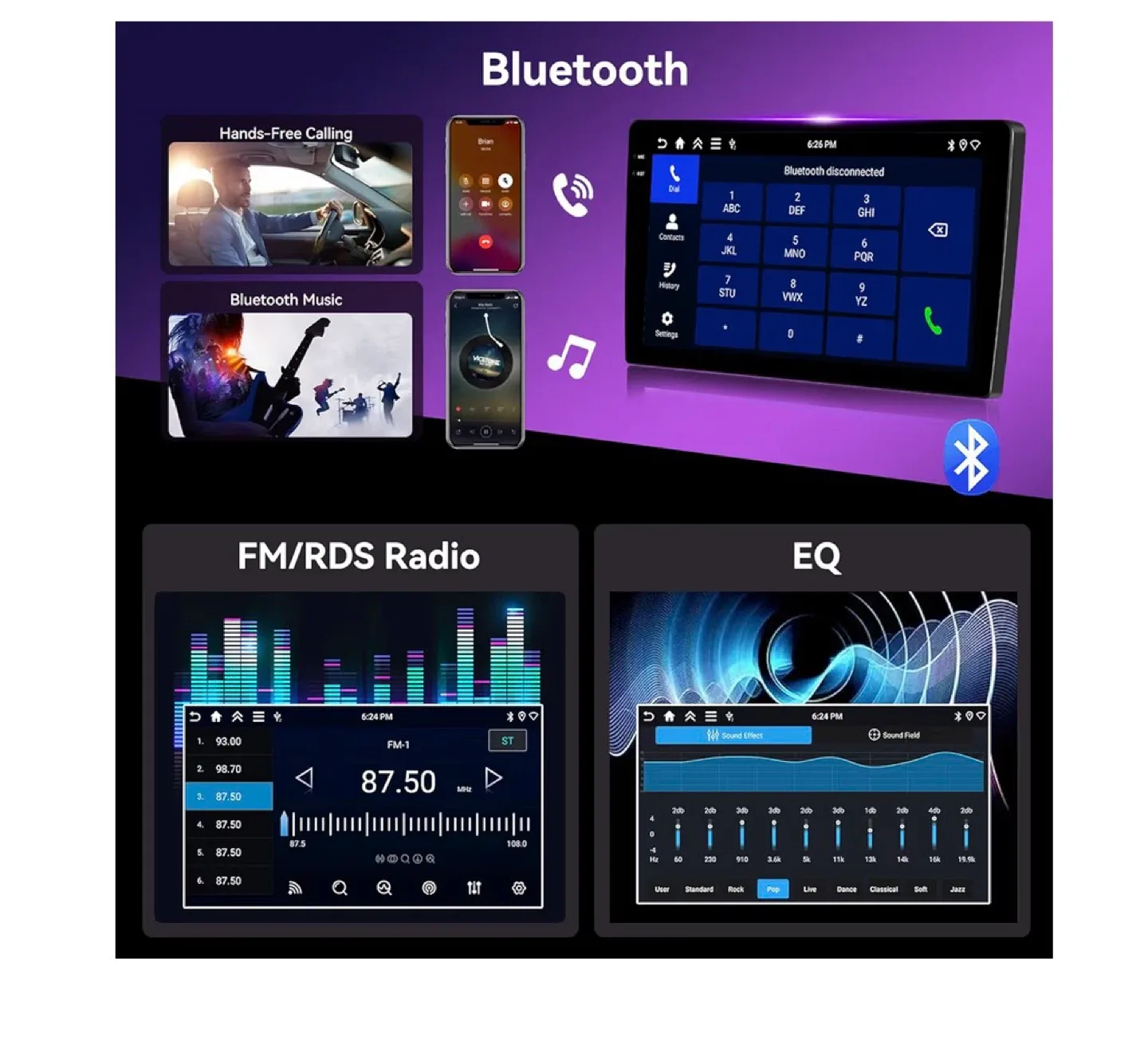 Hyundai Tucson IX35 Car Radio w/ Wireless CarPlay image indicator(6)