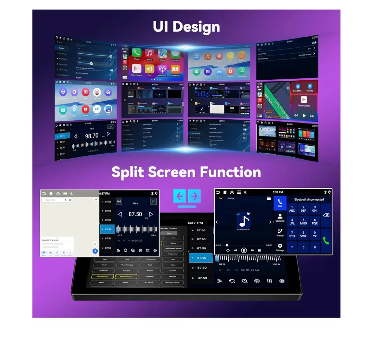 Hyundai Tucson IX35 Car Radio w/ Wireless CarPlay image indicator(7)