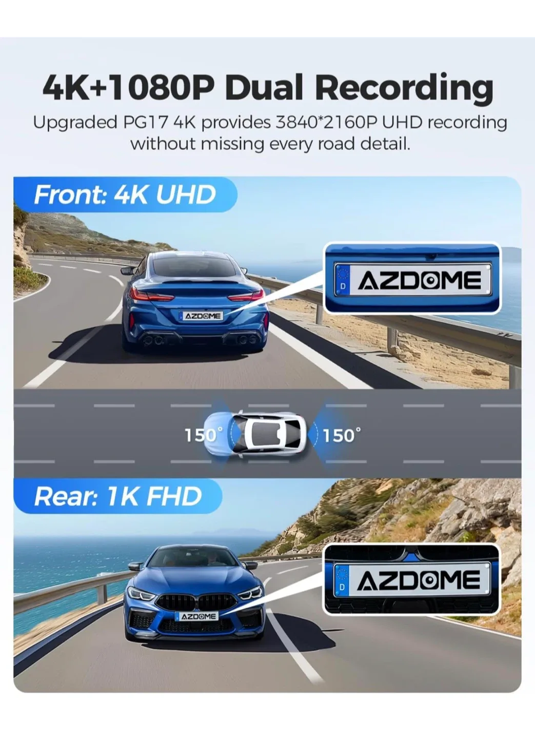 AZDOME PG17 12" 4K Dash Cam - Like New! image indicator(3)