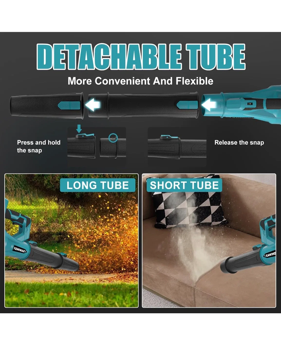 LEAWINDY Cordless Leaf Blower - 6 Speed, 2 x 4.0Ah Batteries image indicator(6)