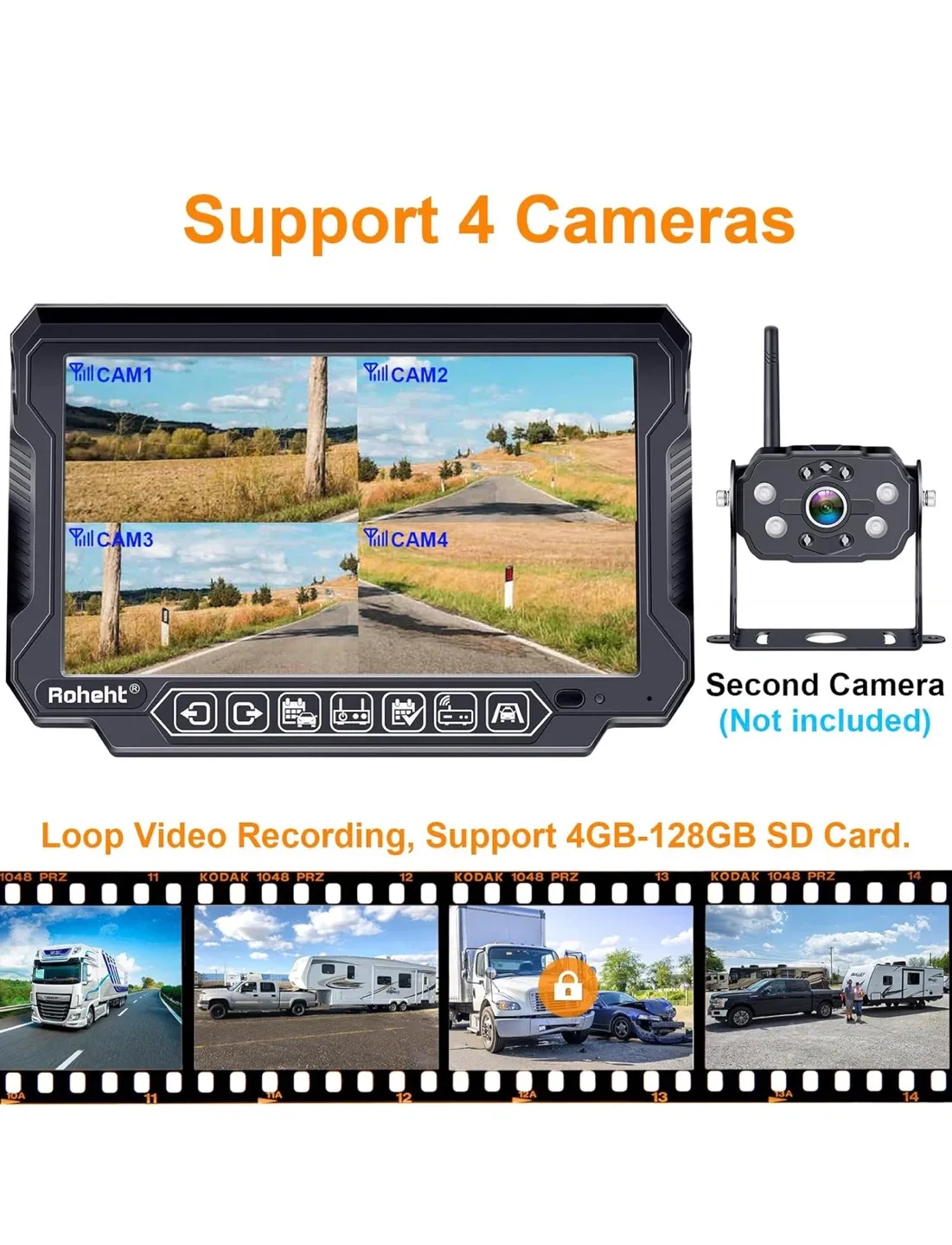 Rohent R9 RV Backup Camera Wireless System image indicator(5)