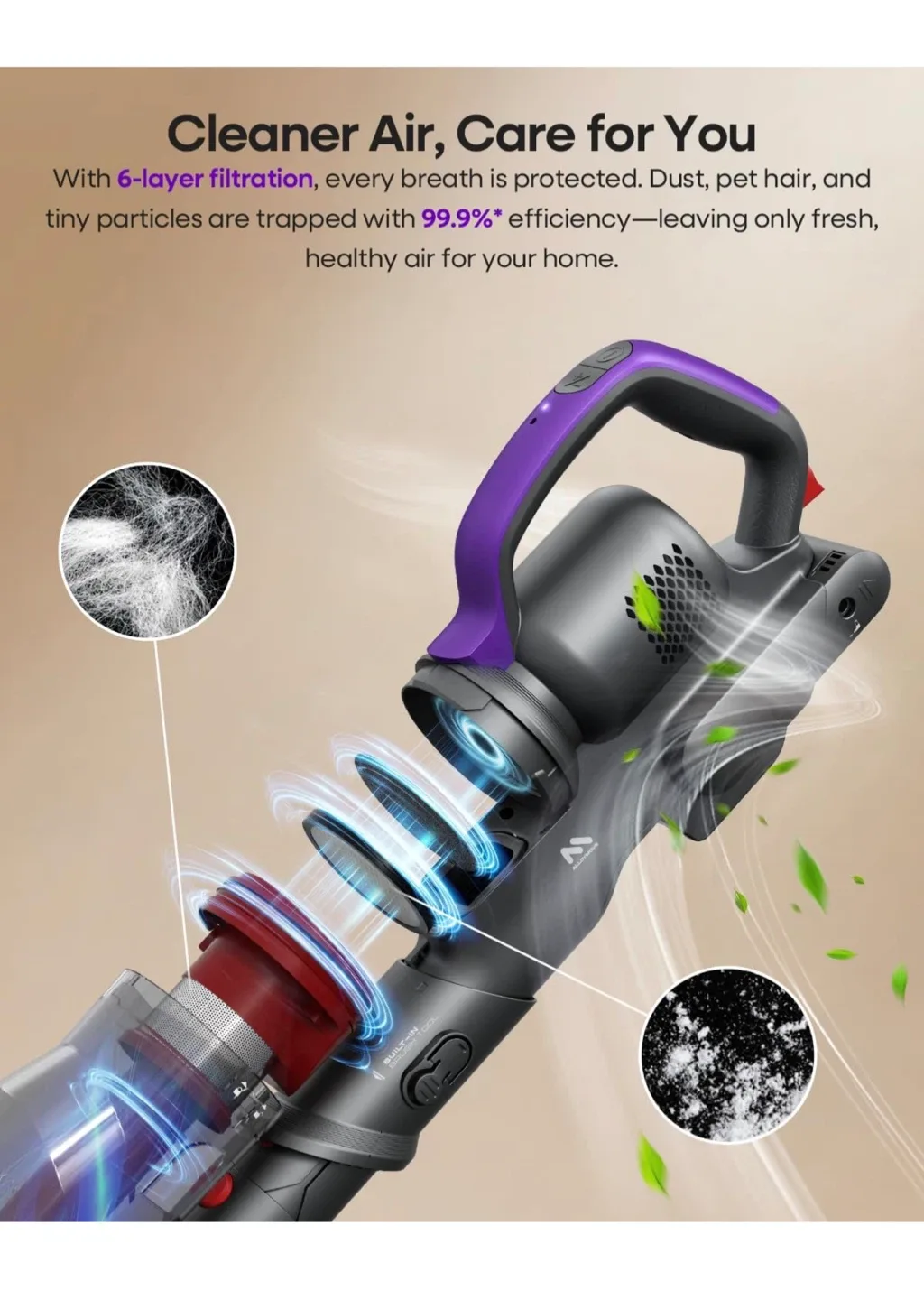 AlloyMove Cordless Vacuum Cleaner - Purple image indicator(5)