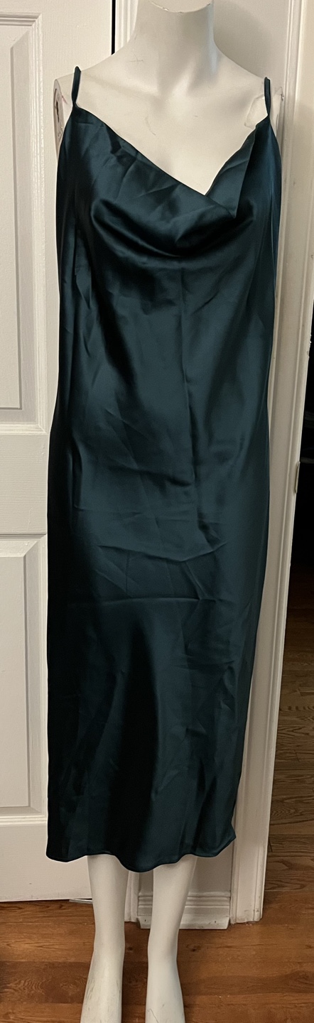 xxxtiticat Green Cowl Neck Dress