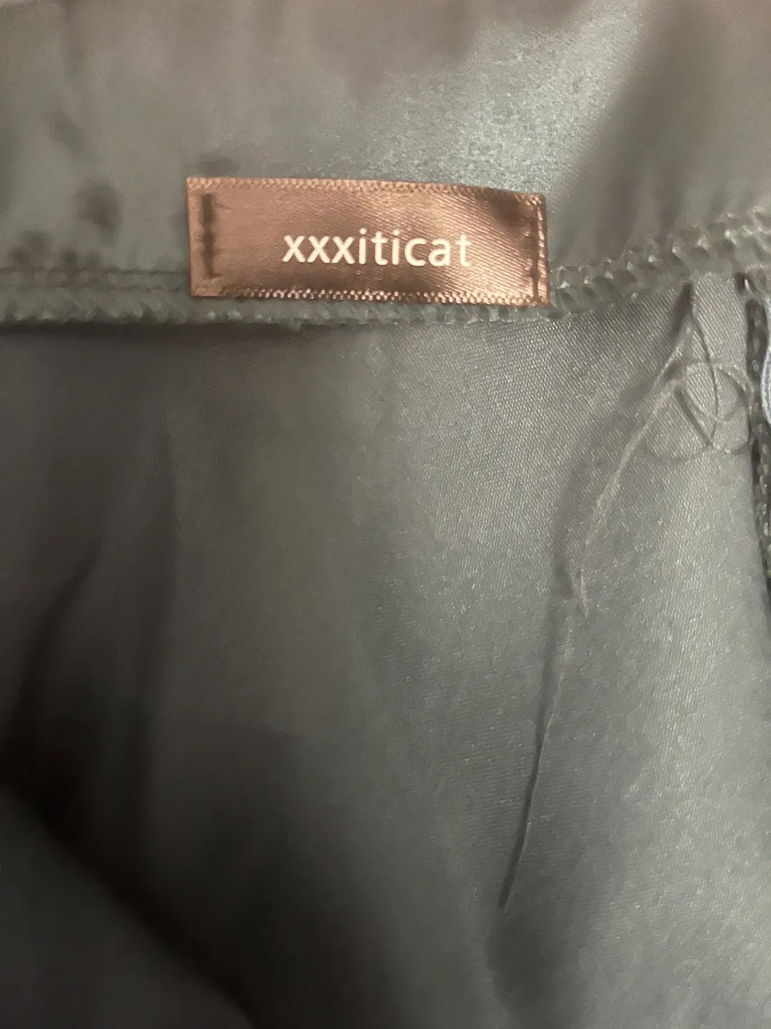 xxxtiticat Green Cowl Neck Dress thumbnail