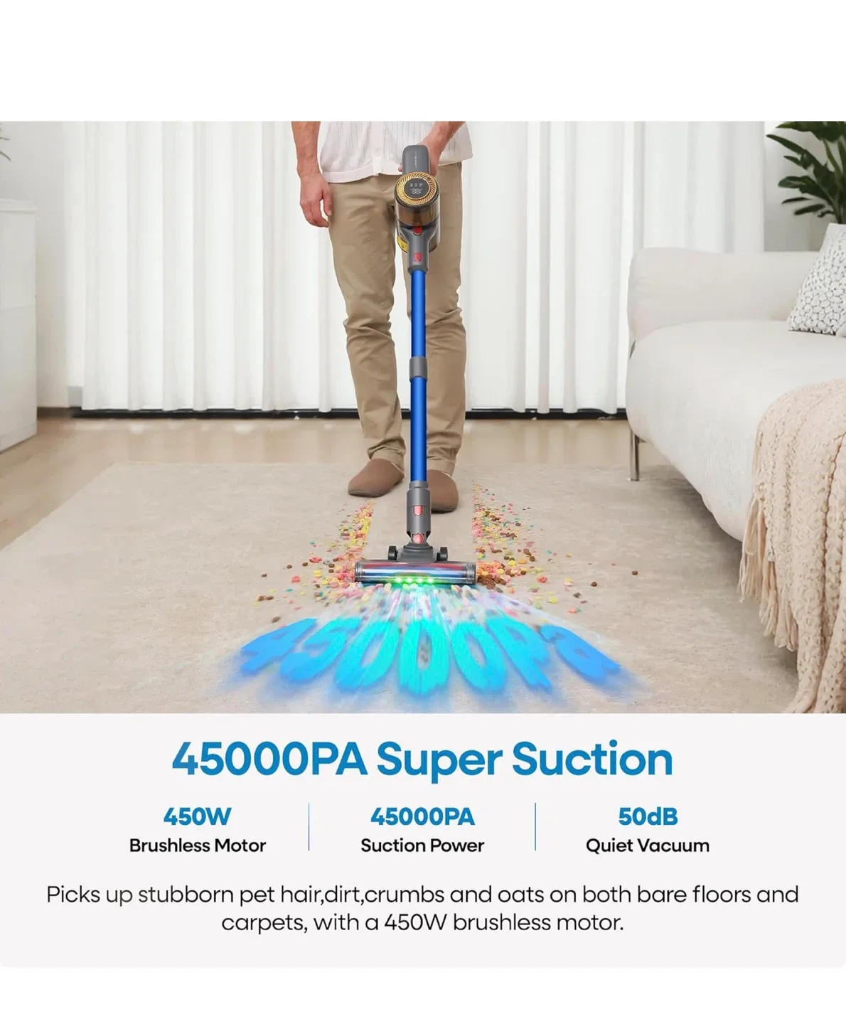 UNINELL Cordless Vacuum Cleaner - Blue image indicator(2)