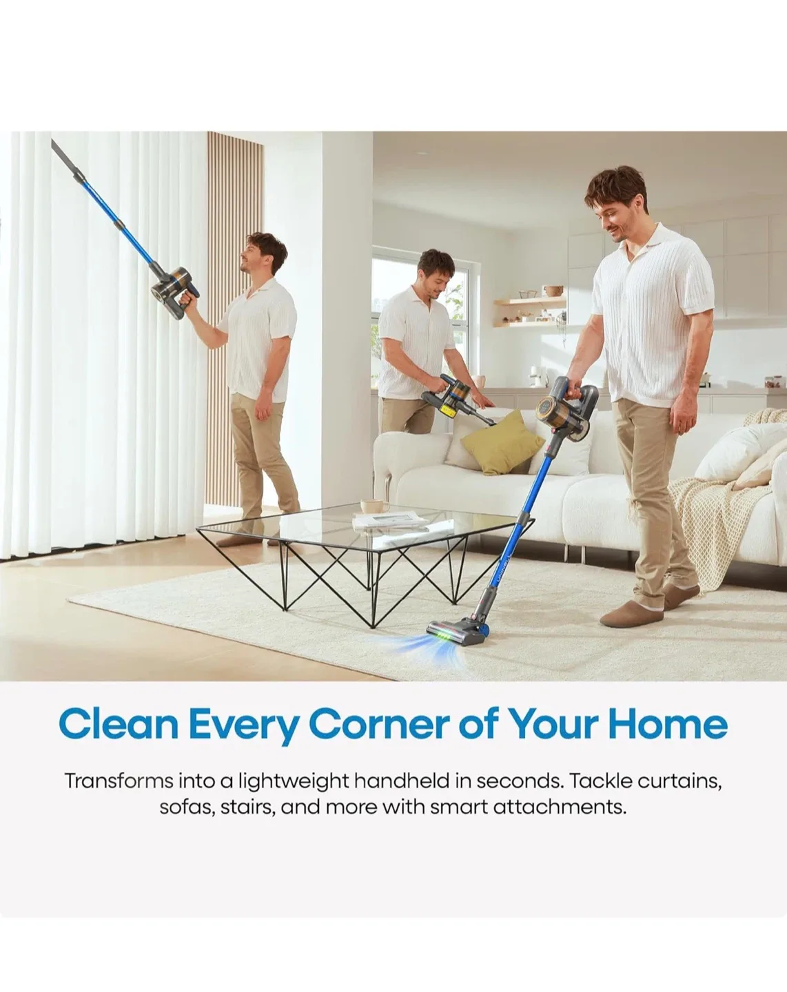 UNINELL Cordless Vacuum Cleaner - Blue image indicator(7)