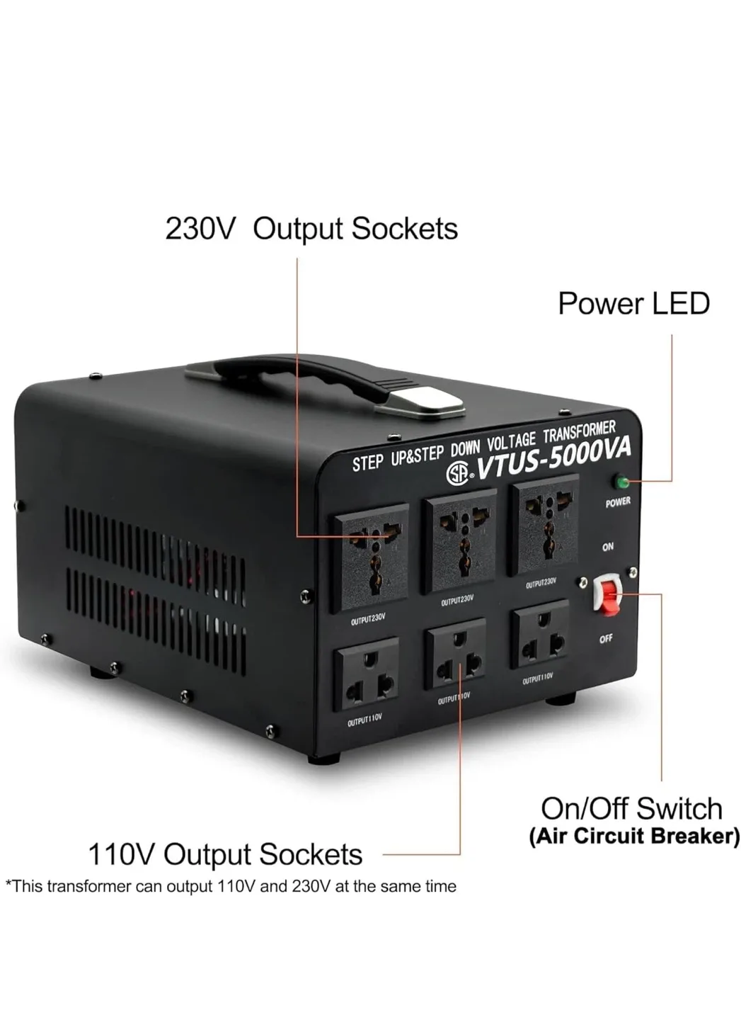 VTUS-5000VA Step Up/Down Voltage Transformer image indicator(5)